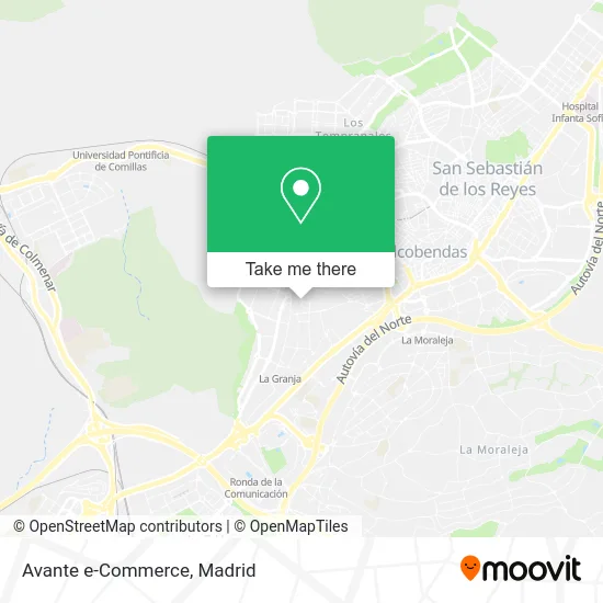 Avante e-Commerce map