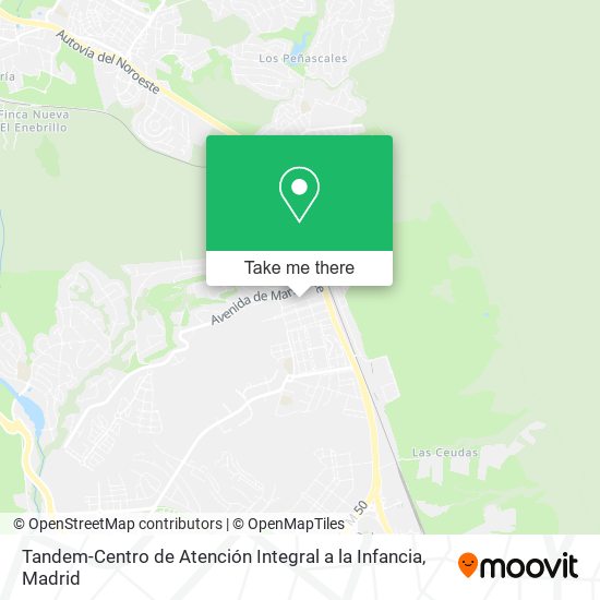 mapa Tandem-Centro de Atención Integral a la Infancia