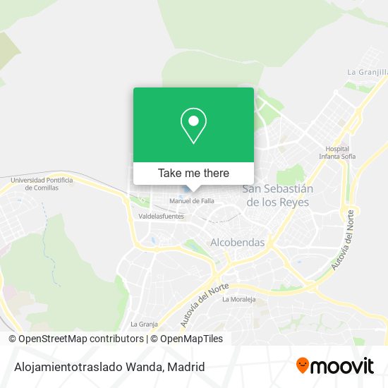 Alojamientotraslado Wanda map