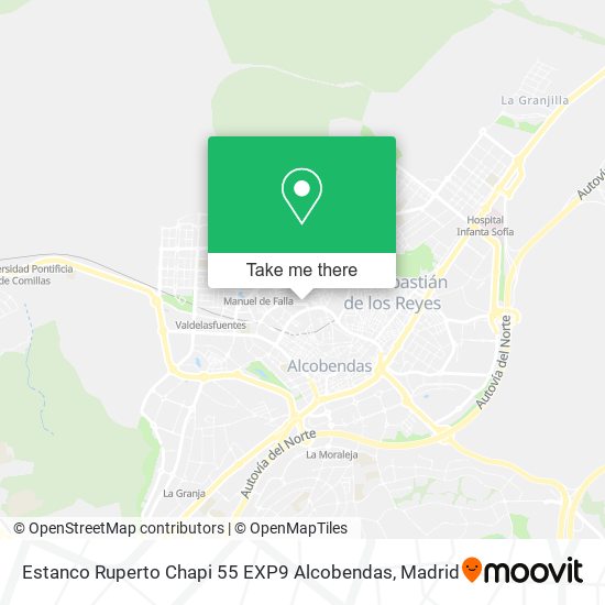 mapa Estanco Ruperto Chapi 55 EXP9 Alcobendas