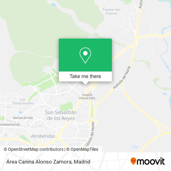 Área Canina Alonso Zamora map