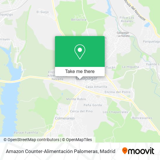 Amazon Counter-Alimentación Palomeras map