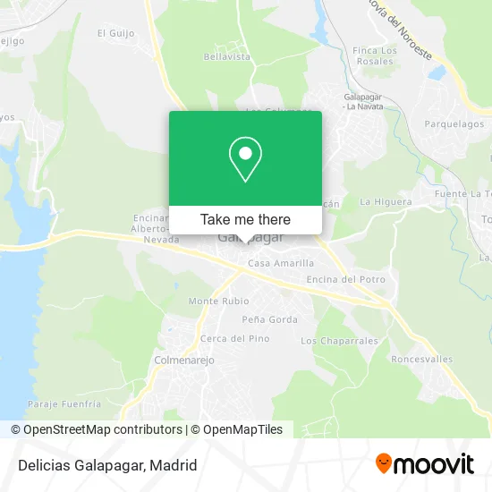 Delicias Galapagar map