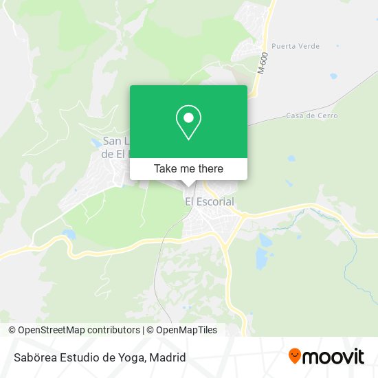 mapa Sabörea Estudio de Yoga