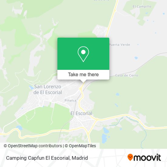 Camping Capfun El Escorial map