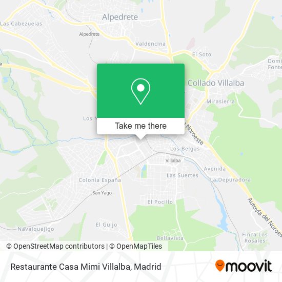 mapa Restaurante Casa Mimi Villalba