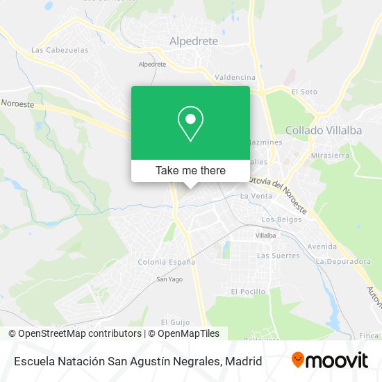 mapa Escuela Natación San Agustín Negrales