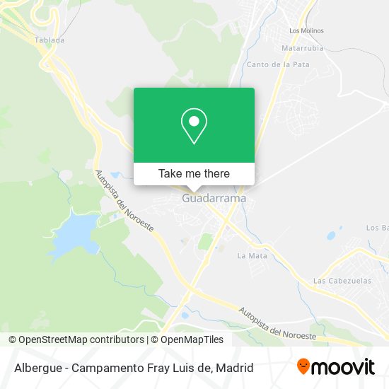 mapa Albergue - Campamento Fray Luis de