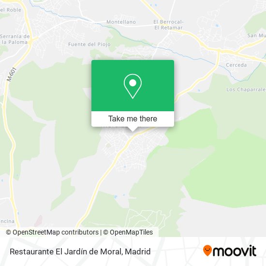 Restaurante El Jardín de Moral map