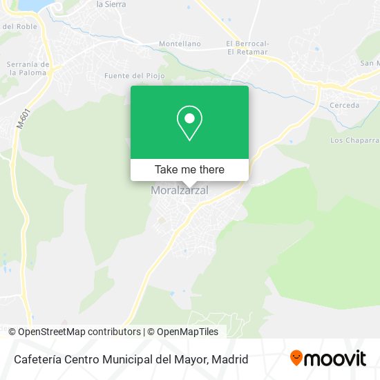 mapa Cafetería Centro Municipal del Mayor