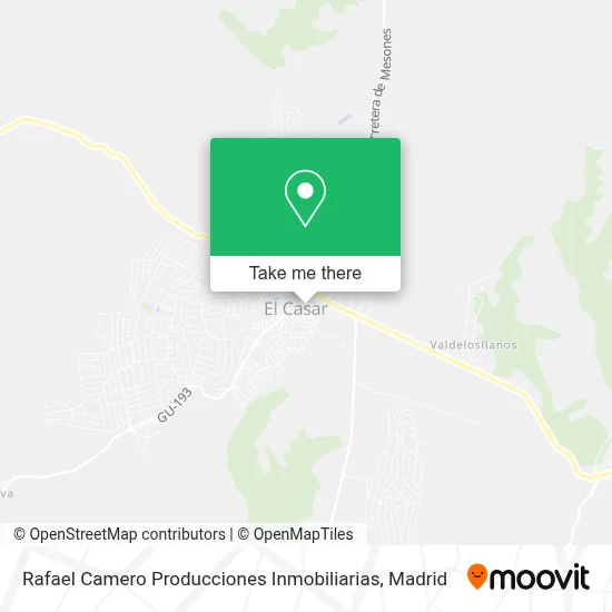 Rafael Camero Producciones Inmobiliarias map