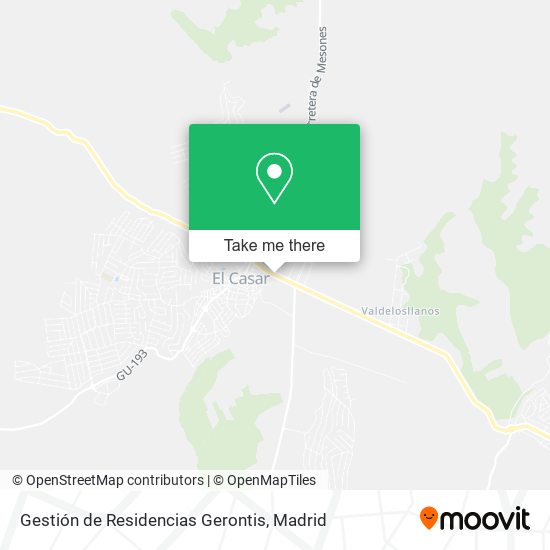 mapa Gestión de Residencias Gerontis