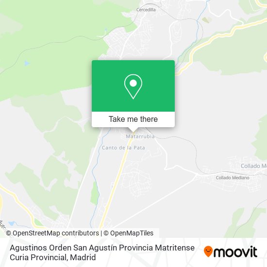 Agustinos Orden San Agustín Provincia Matritense Curia Provincial map