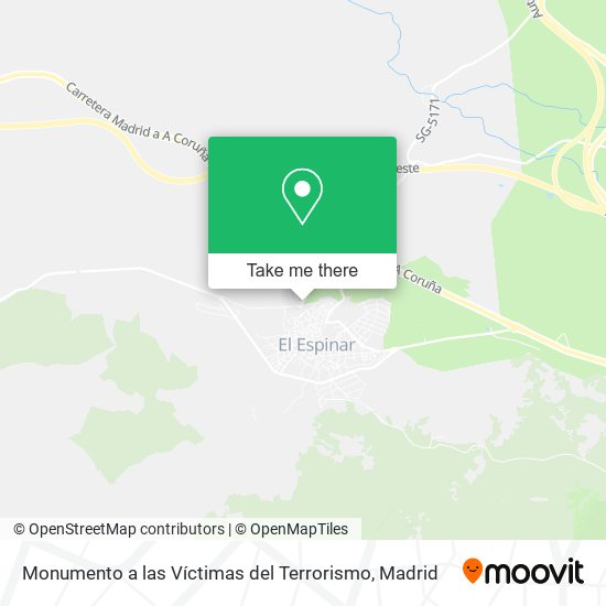 mapa Monumento a las Víctimas del Terrorismo