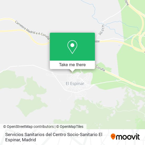 Servicios Sanitarios del Centro Socio-Sanitario El Espinar map