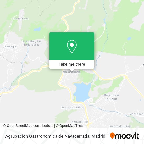 mapa Agrupación Gastronomica de Navacerrada