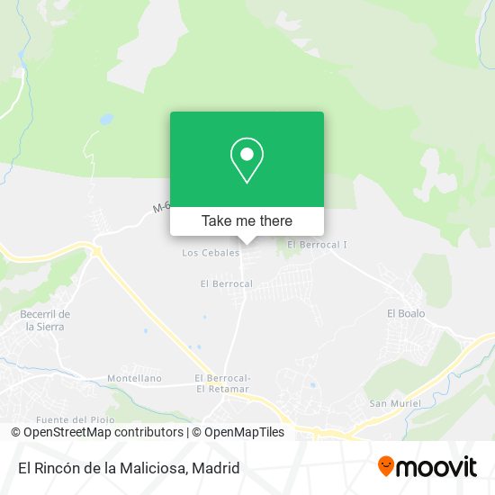El Rincón de la Maliciosa map