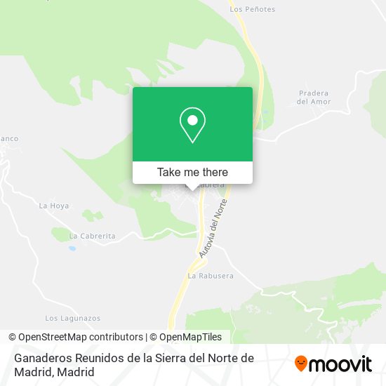Ganaderos Reunidos de la Sierra del Norte de Madrid map