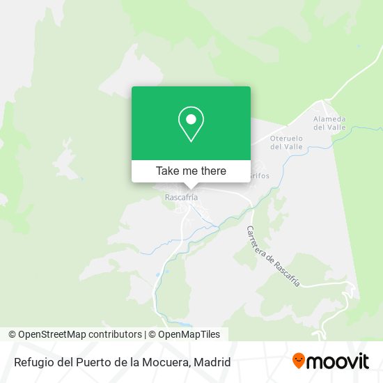 mapa Refugio del Puerto de la Mocuera
