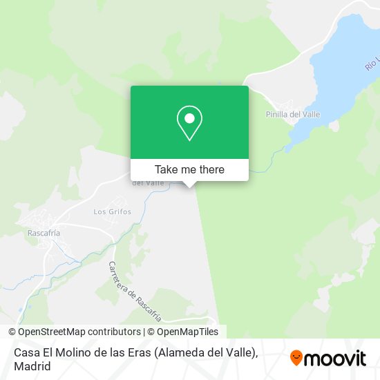 mapa Casa El Molino de las Eras (Alameda del Valle)