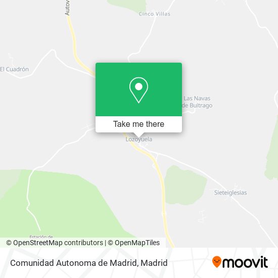 Comunidad Autonoma de Madrid map