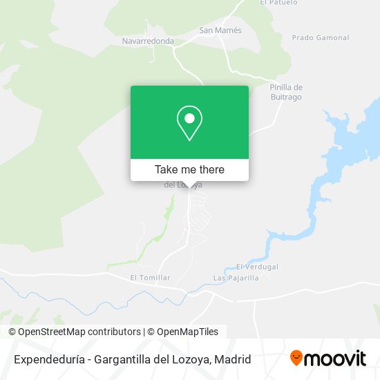 mapa Expendeduría - Gargantilla del Lozoya