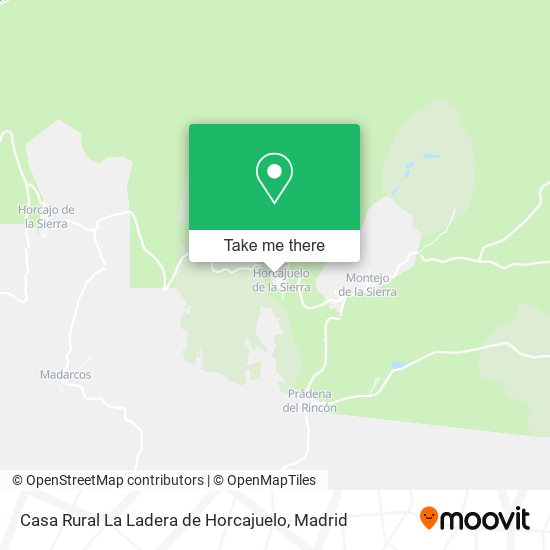 mapa Casa Rural La Ladera de Horcajuelo