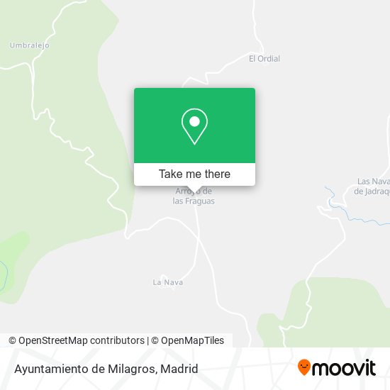 mapa Ayuntamiento de Milagros