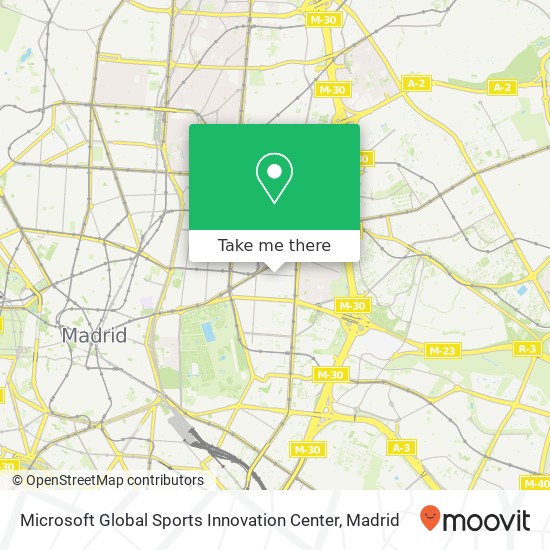 mapa Microsoft Global Sports Innovation Center