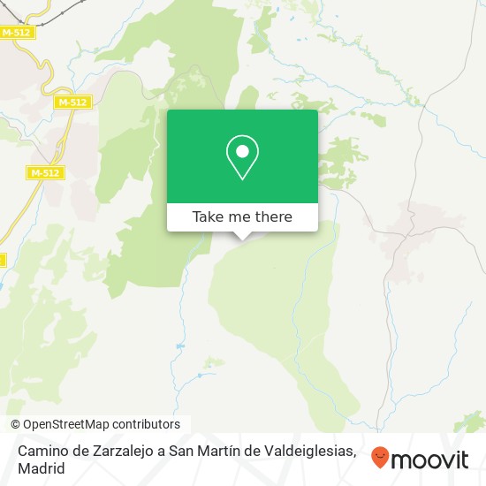 mapa Camino de Zarzalejo a San Martín de Valdeiglesias