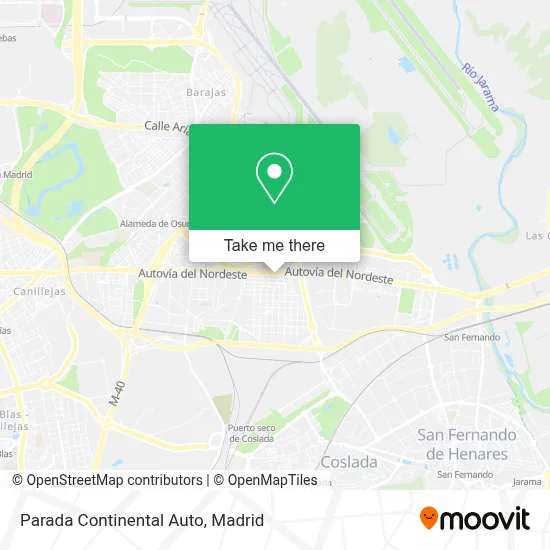 Parada Continental Auto map