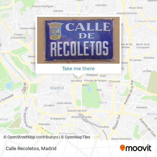 Calle Recoletos map