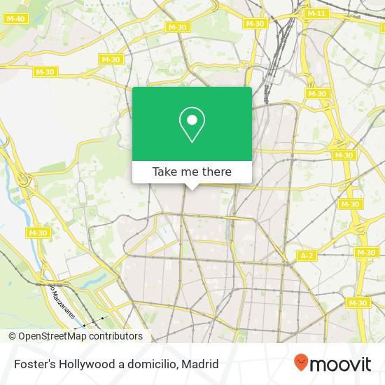 mapa Foster's Hollywood a domicilio