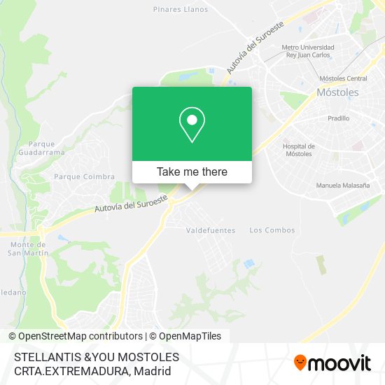 STELLANTIS &YOU MOSTOLES CRTA.EXTREMADURA map
