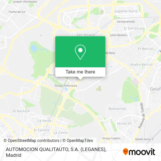 AUTOMOCION QUALITAUTO, S.A. (LEGANES) map