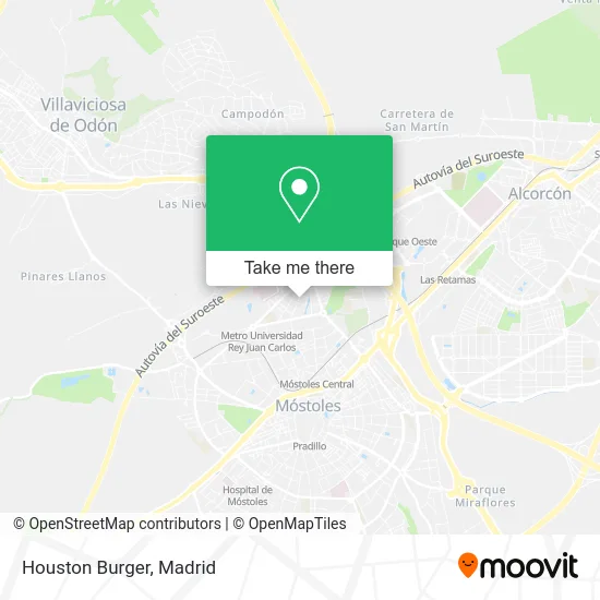 Houston Burger map