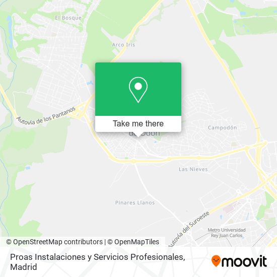 Proas Instalaciones y Servicios Profesionales map