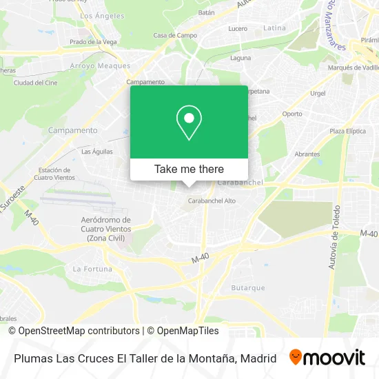 Plumas Las Cruces El Taller de la Montaña map