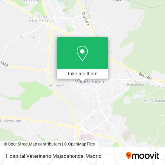 Hospital Veterinario Majadahonda map