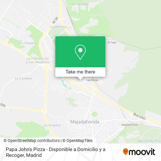 Papa John's Pizza - Disponible a Domicilio y a Recoger map