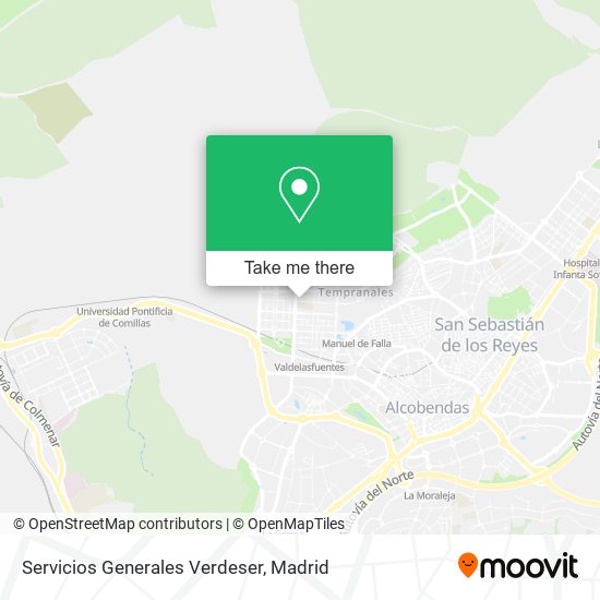 Servicios Generales Verdeser map