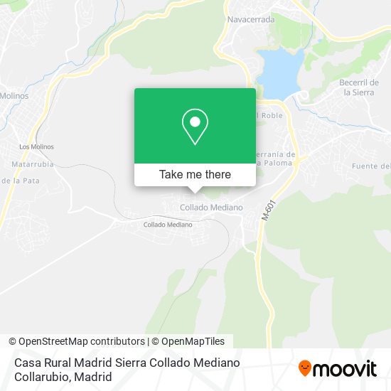 Casa Rural Madrid Sierra Collado Mediano Collarubio map