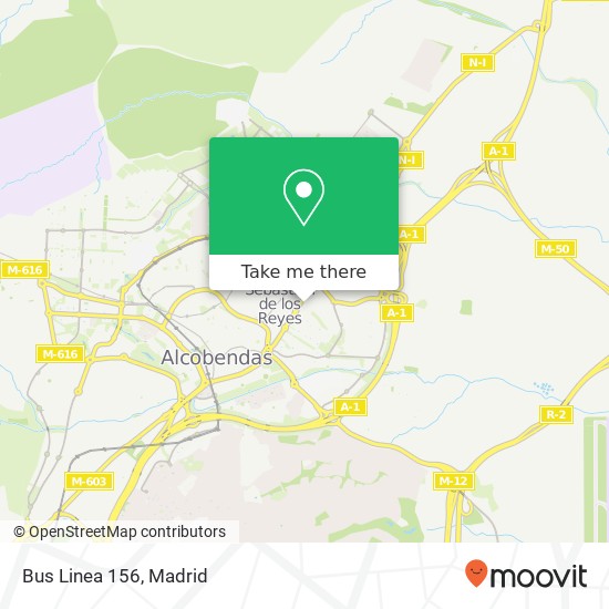 Bus Linea  156 map