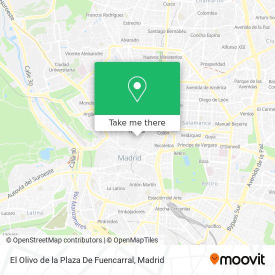 mapa El Olivo de la Plaza De Fuencarral