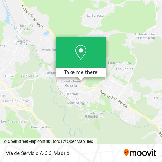 Vía de Servicio A-6 6 map