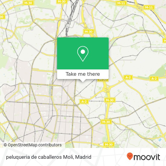 peluqueria de caballeros Moli map