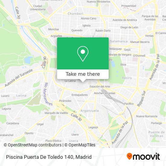 Piscina Puerta De Toledo 140 map