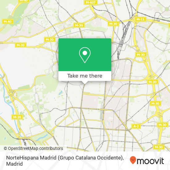 NorteHispana Madrid (Grupo Catalana Occidente) map