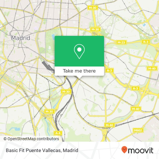 Basic Fit Puente Vallecas map