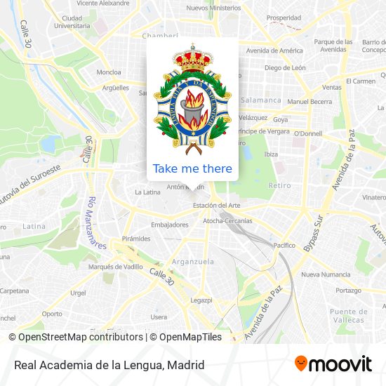 Real Academia de la Lengua map